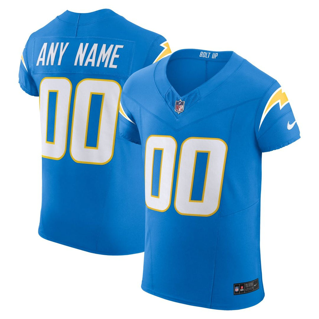 Los Angeles Chargers Nike Powder Blue Vapor F.U.S.E. Elite Custom Jersey product image 1, provided for visual reference and