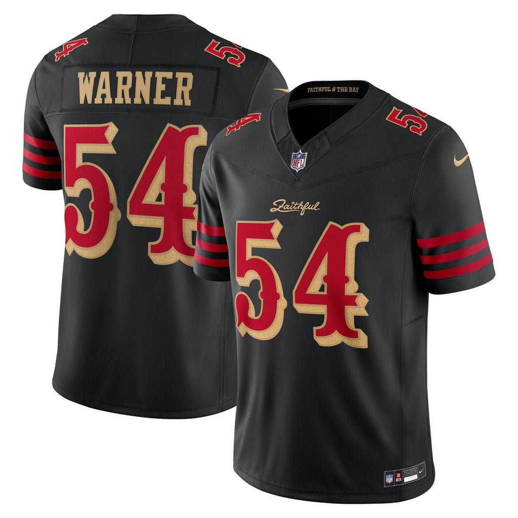 San Francisco 49ers Fred Warner Nike Black Rivalries Collection Stitched Limited Jersey product image 1, provided for visual