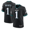 Philadelphia Eagles Jalen Hurts Nike Black Alternate Game Jersey product image 1, provided for visual reference and product