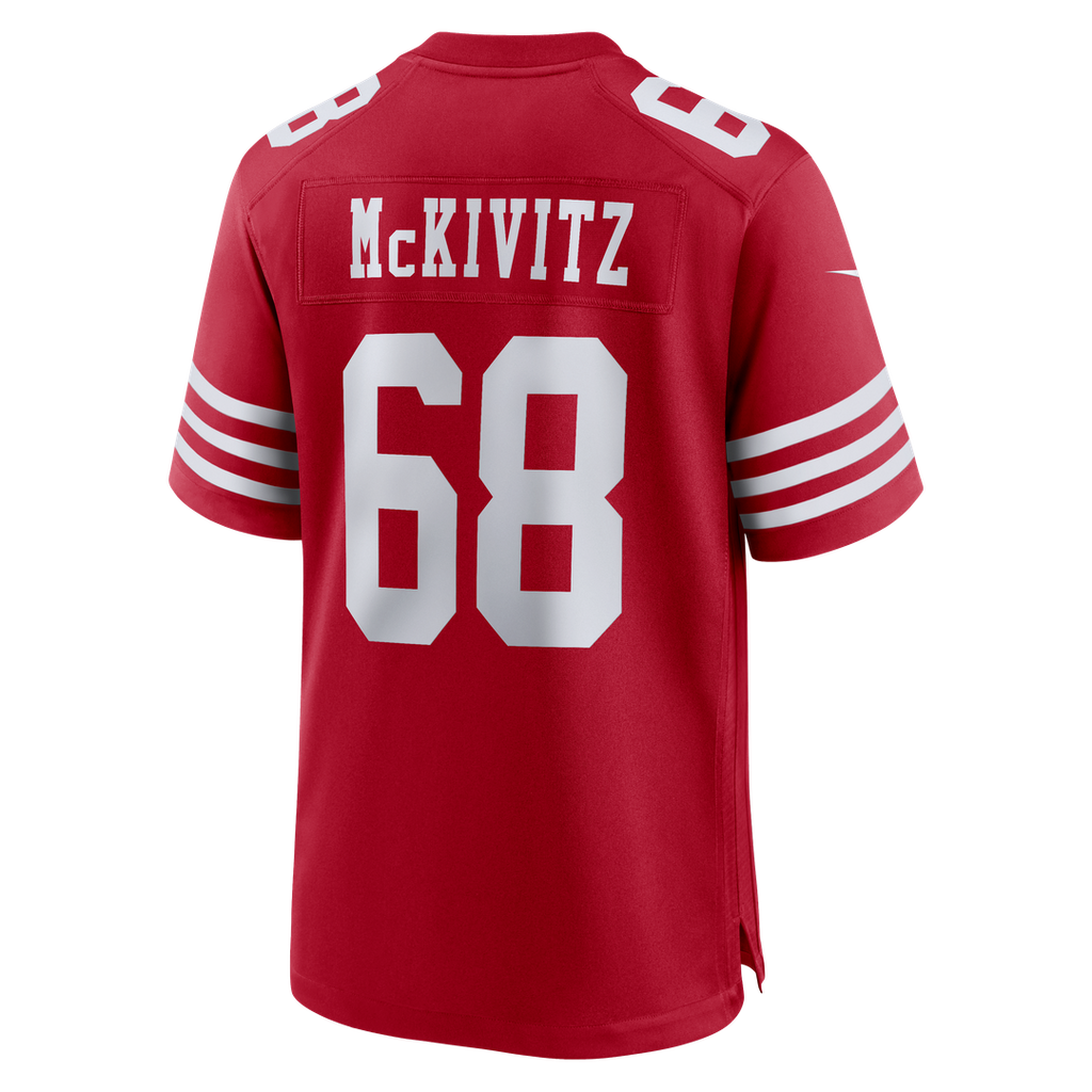 San Francisco 49ers Colton McKivitz Nike Scarlet Game Jersey product image 3, provided for visual reference and product