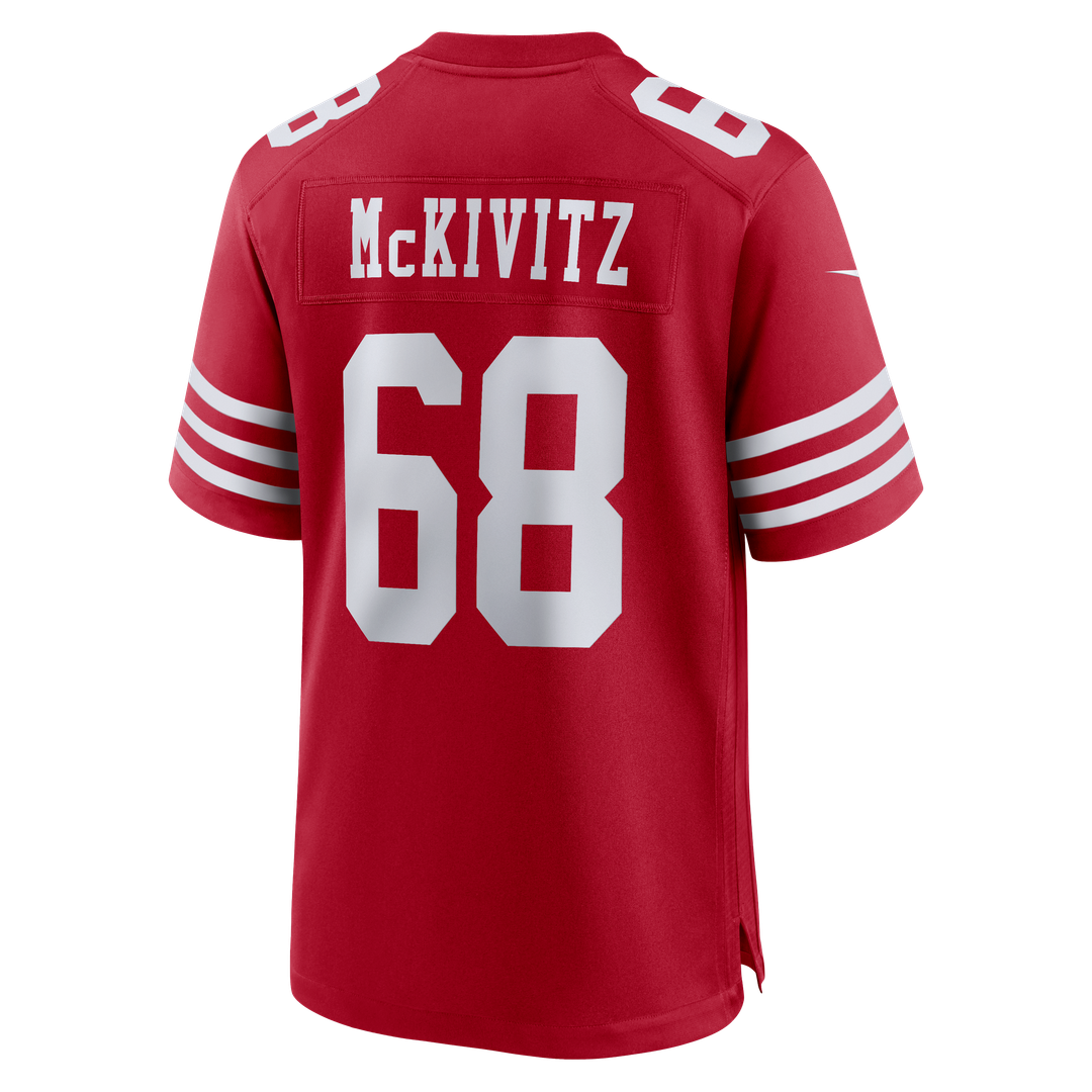San Francisco 49ers Colton McKivitz Nike Scarlet Game Jersey product image 3, provided for visual reference and product