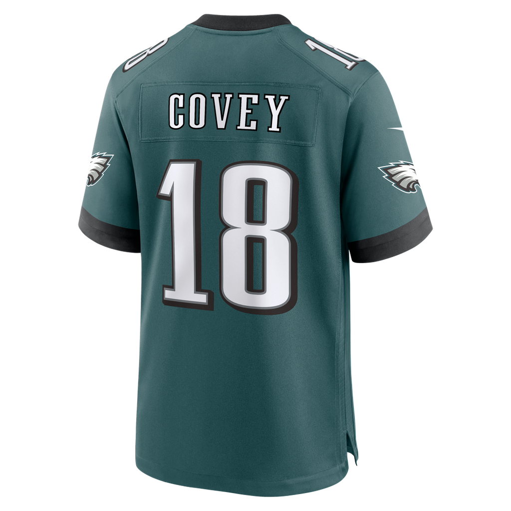 Philadelphia Eagles Britain Covey Nike Midnight Green Team Game Jersey product image 3, provided for visual reference and