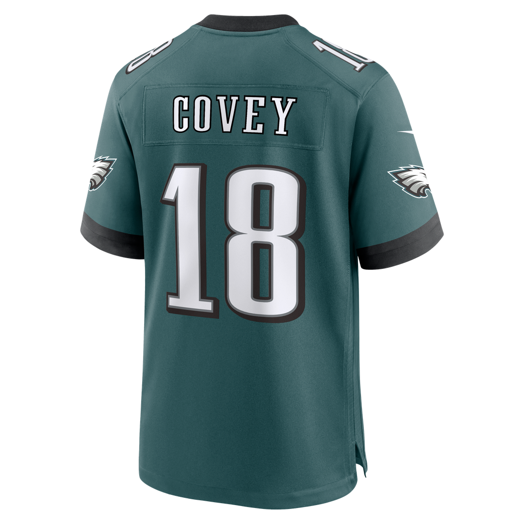 Philadelphia Eagles Britain Covey Nike Midnight Green Team Game Jersey product image 3, provided for visual reference and