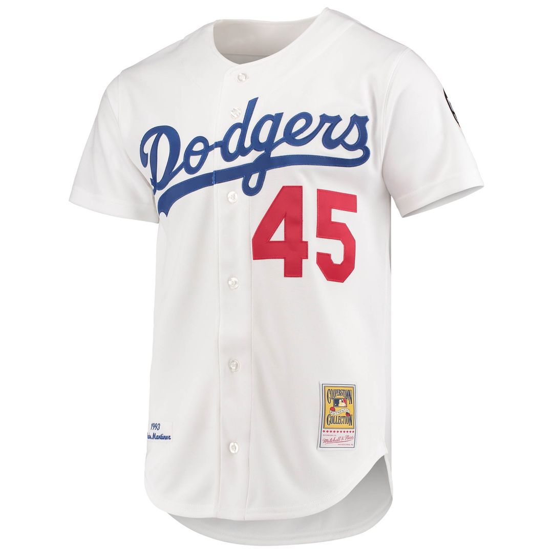 Los Angeles Dodgers Pedro Martinez Mitchell & Ness White 1993 Cooperstown Collection Home Authentic Jersey product image 2,