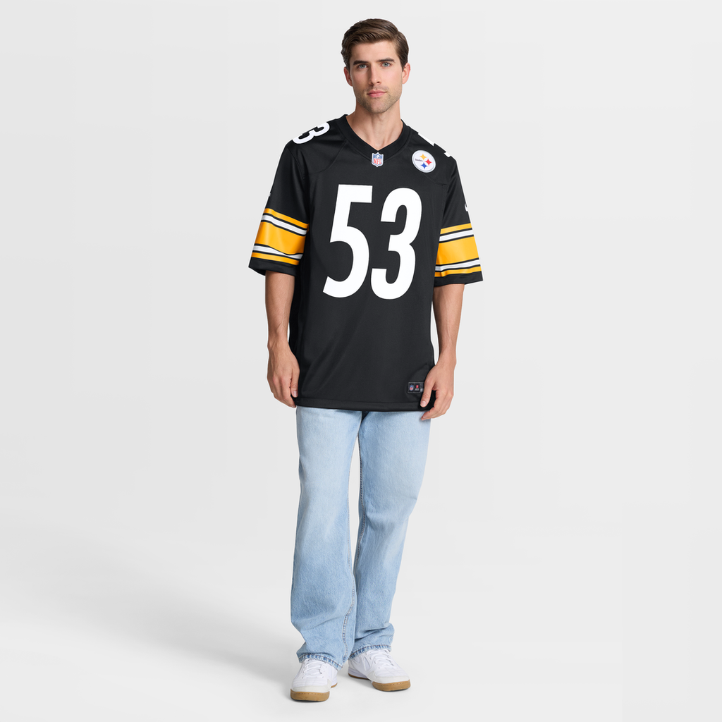 Pittsburgh Steelers JaWhaun Bentley Nike Black Team Game Jersey product image 6, provided for visual reference and product