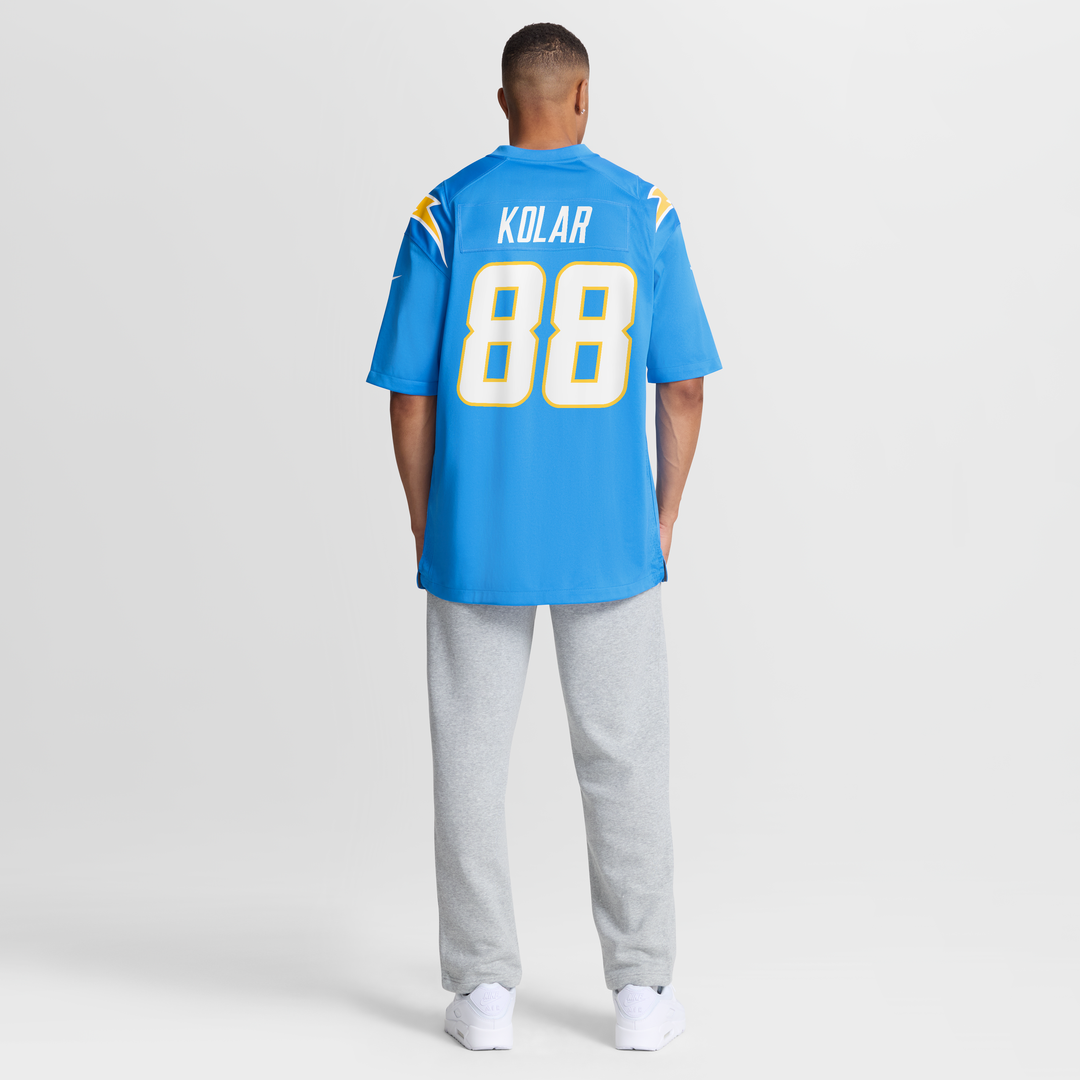 Los Angeles Chargers Charlie Kolar Nike Powder Blue Team Game Jersey product image 5, provided for visual reference and