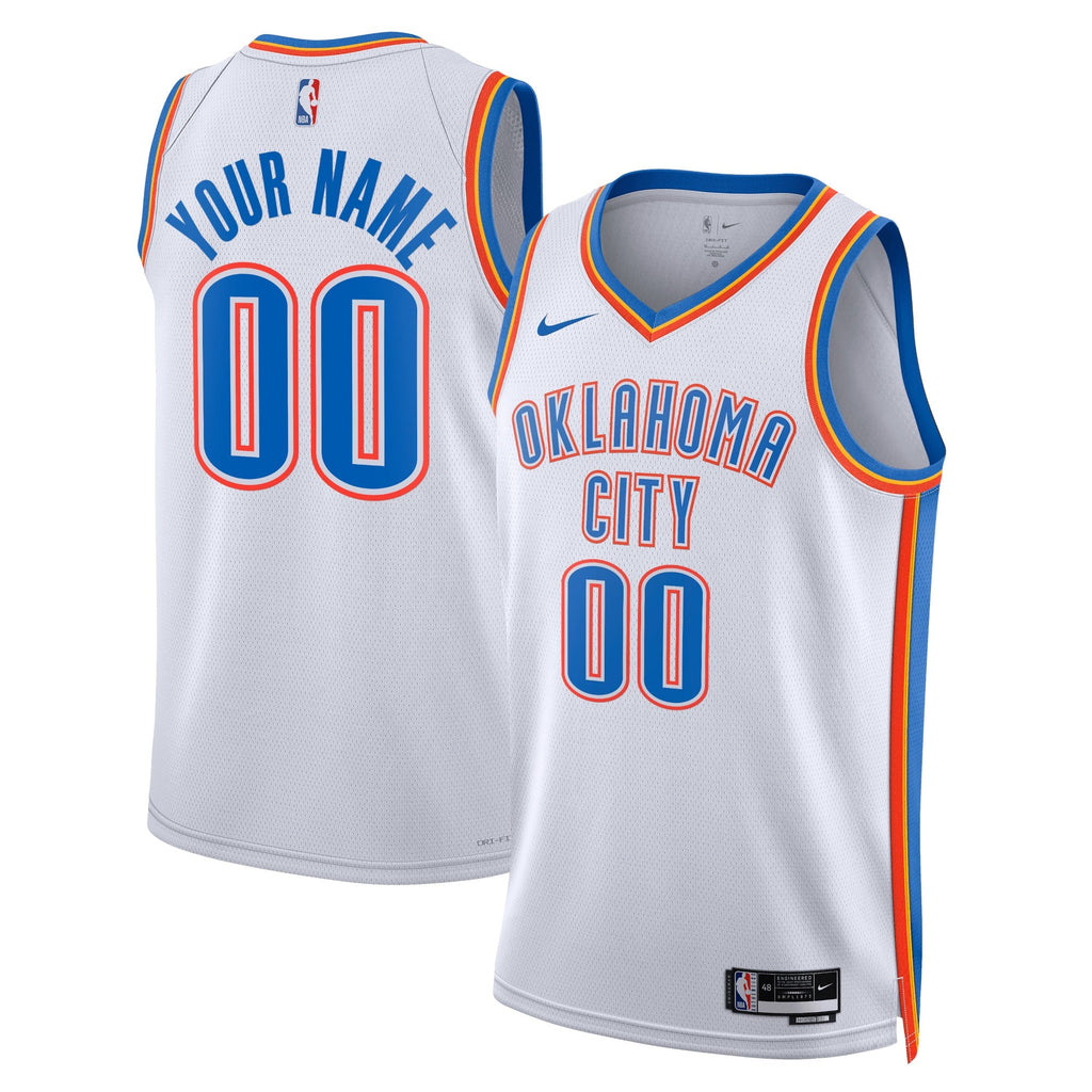 Oklahoma City Thunder Nike Association Swingman Jersey - Custom - Unisex product image 1, provided for visual reference and