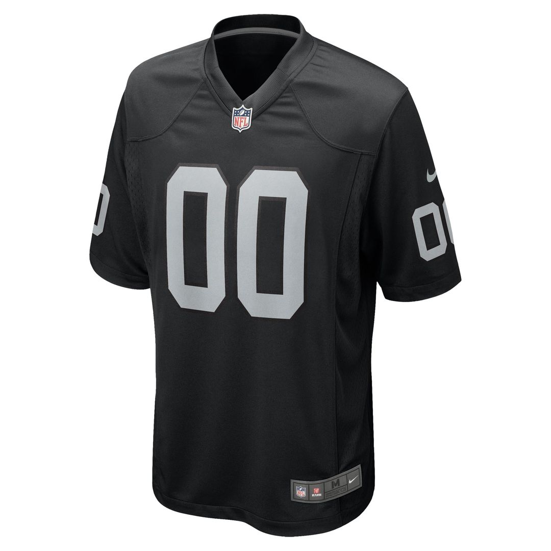 Las Vegas Raiders Nike Black Custom Game Jersey product image 2, provided for visual reference and product detail review
