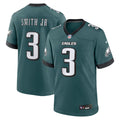 Philadelphia Eagles Nolan Smith Jr. Nike Midnight Green Team Game Jersey product image 1, provided for visual reference and
