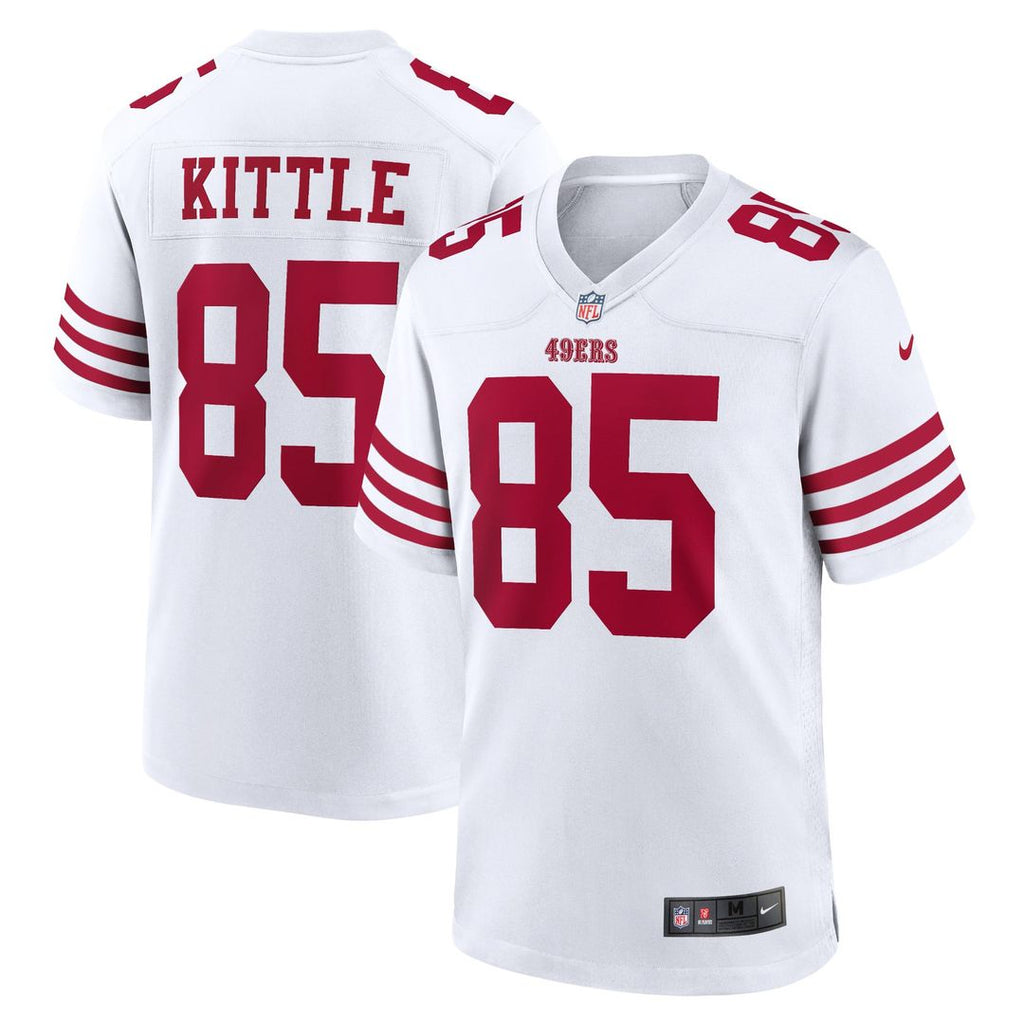 San Francisco 49ers George Kittle Nike White Player Game Jersey product image 1, provided for visual reference and product