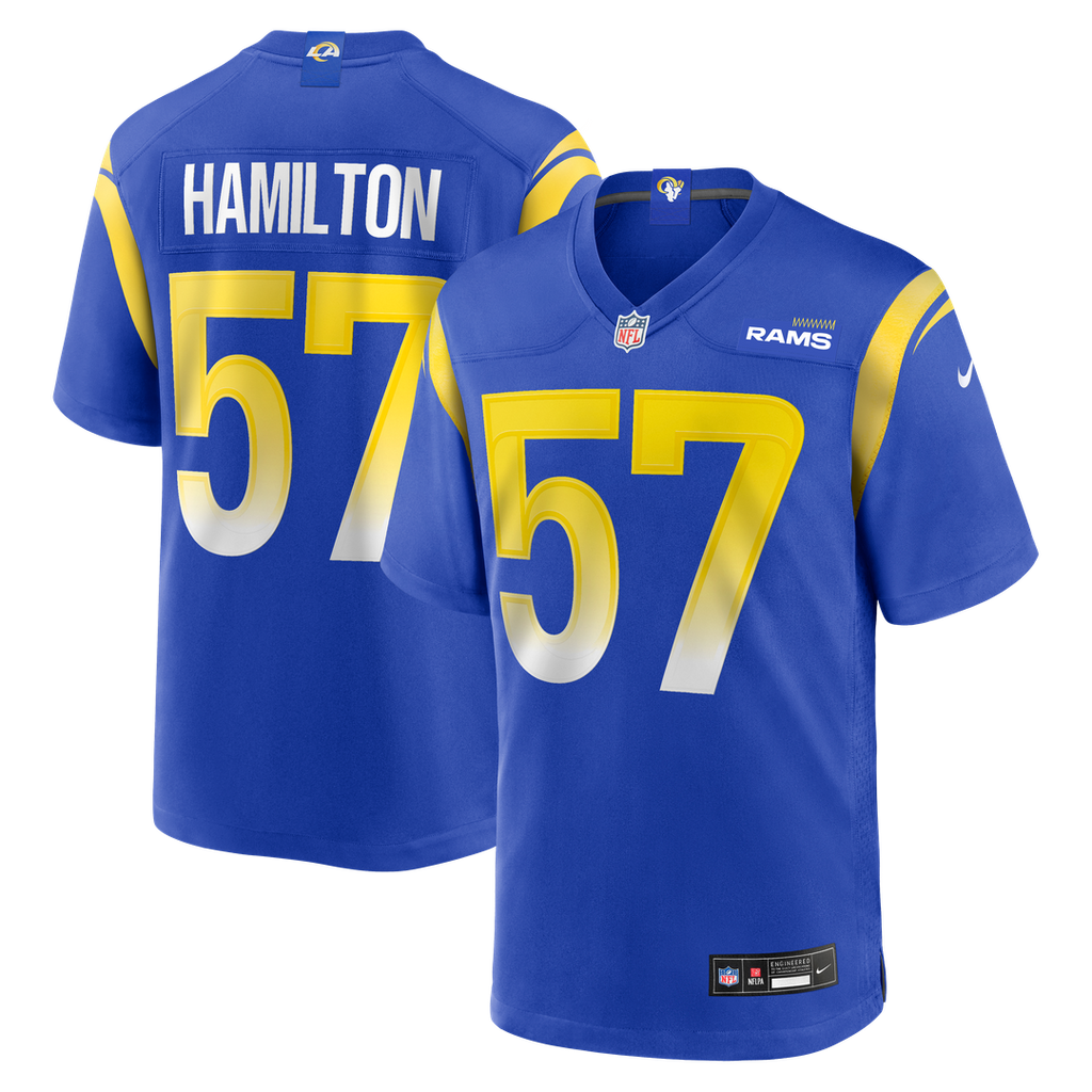 Los Angeles Rams Ty Hamilton Nike Royal Team Game Jersey product image 1, provided for visual reference and product detail