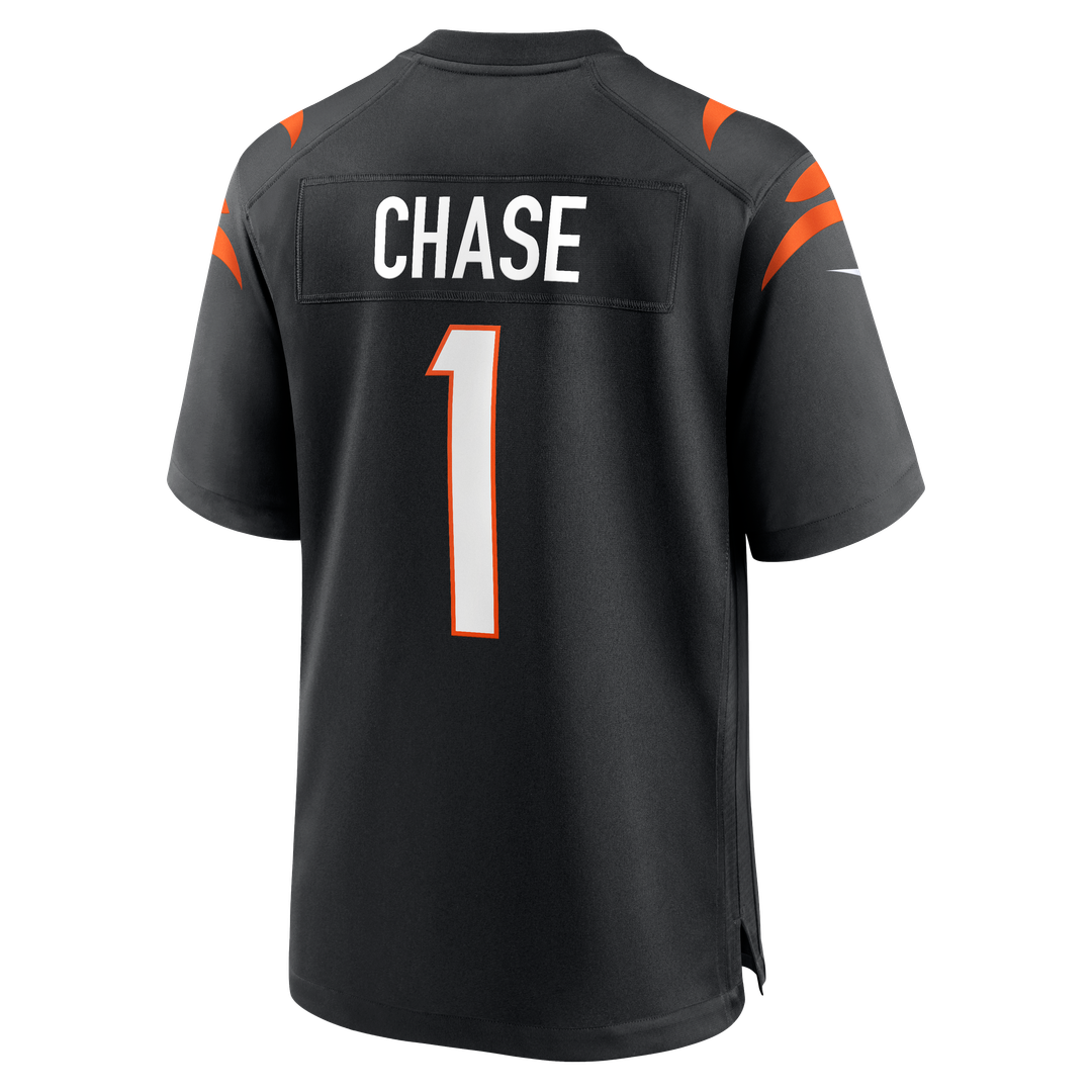 Cincinnati Bengals Ja'Marr Chase Nike Black Game Jersey product image 3, provided for visual reference and product detail