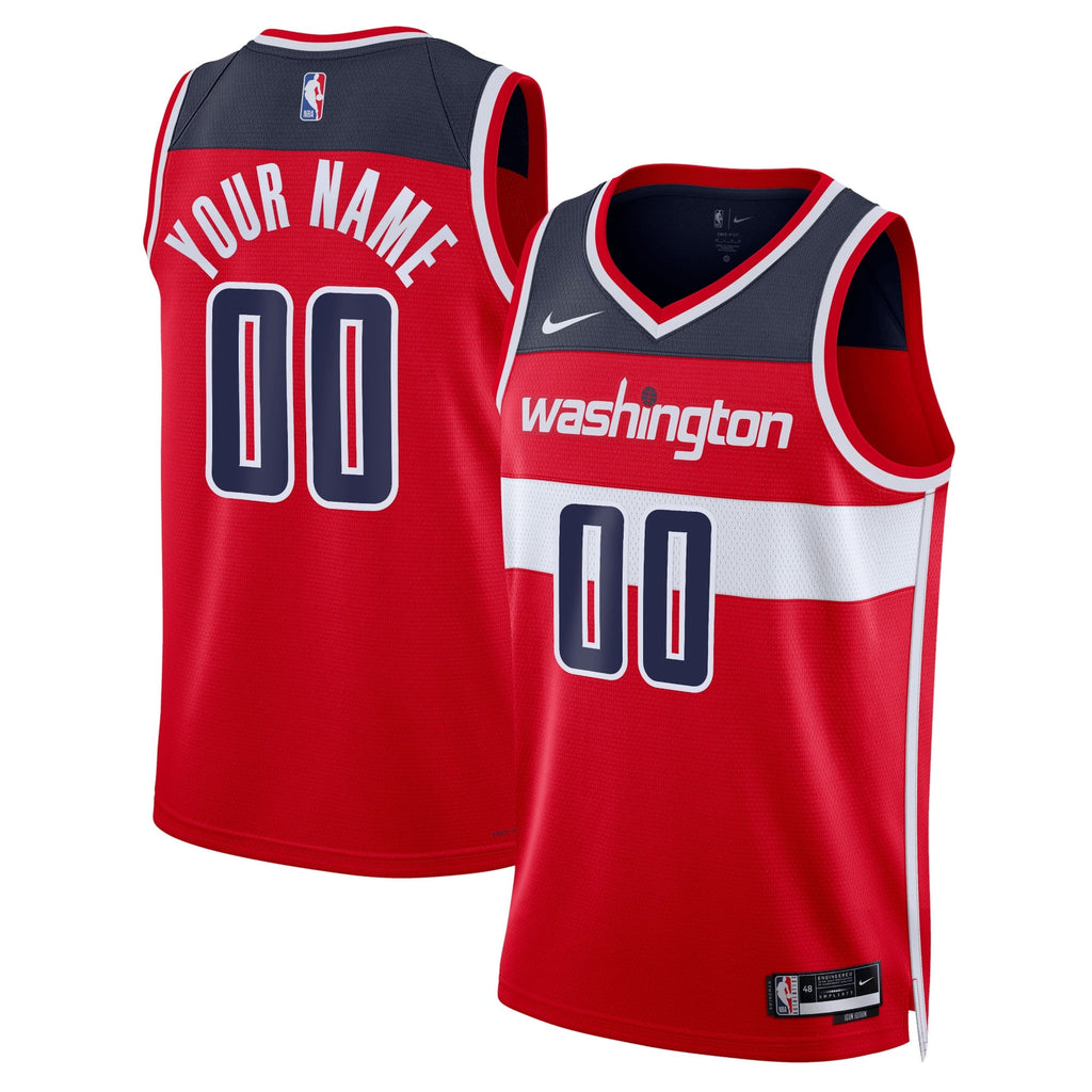 Washington Wizards Nike Icon Swingman Jersey - Custom - Unisex product image 1, provided for visual reference and product