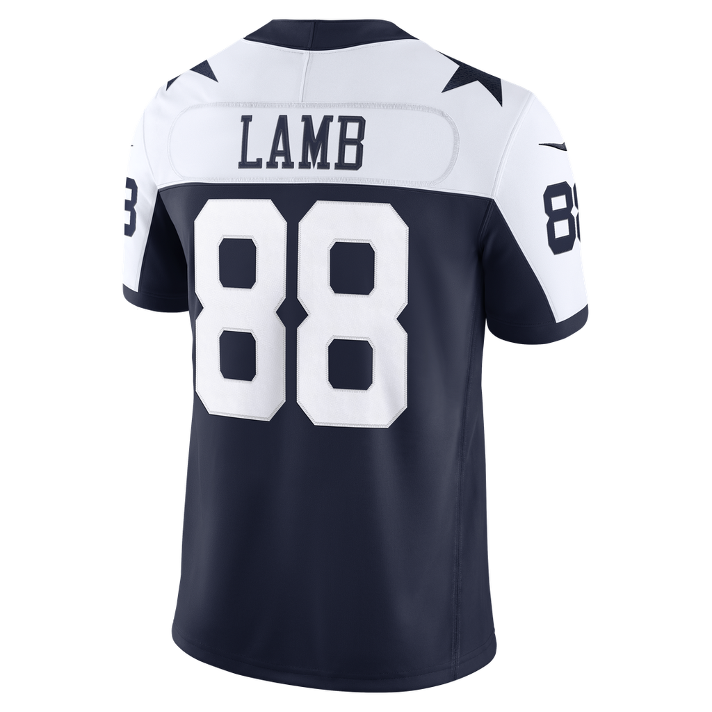 Dallas Cowboys CeeDee Lamb Nike Navy Alternate Vapor F.U.S.E. Stitched Limited Jersey product image 6, provided for visual