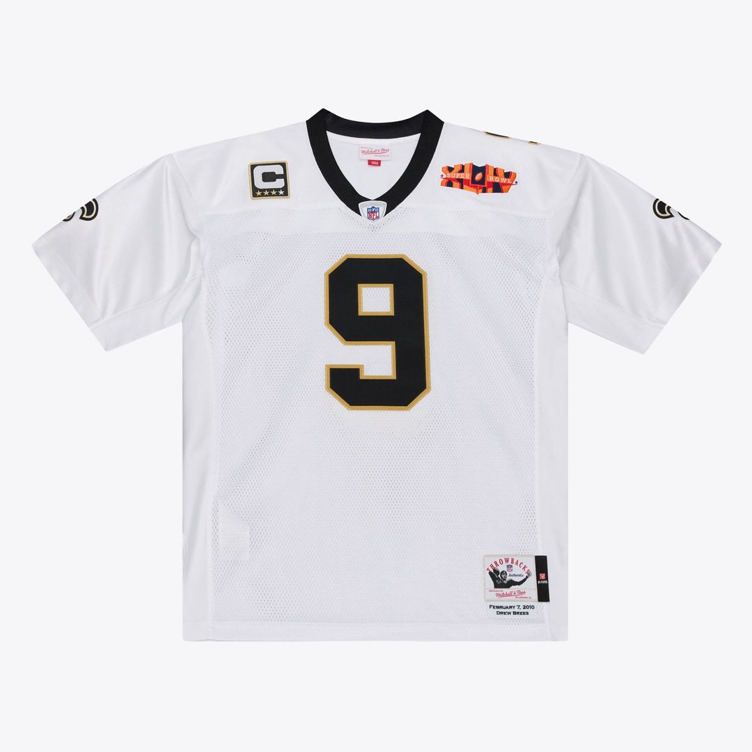 New Orleans Saints Drew Brees Mitchell & Ness White Super Bowl XLIV Authentic Jersey product image 2, provided for visual