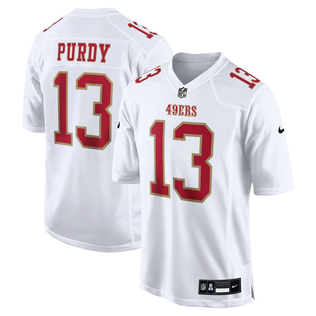 San Francisco 49ers Brock Purdy Nike Tundra White Fashion Game Jersey product image 4, provided for visual reference and