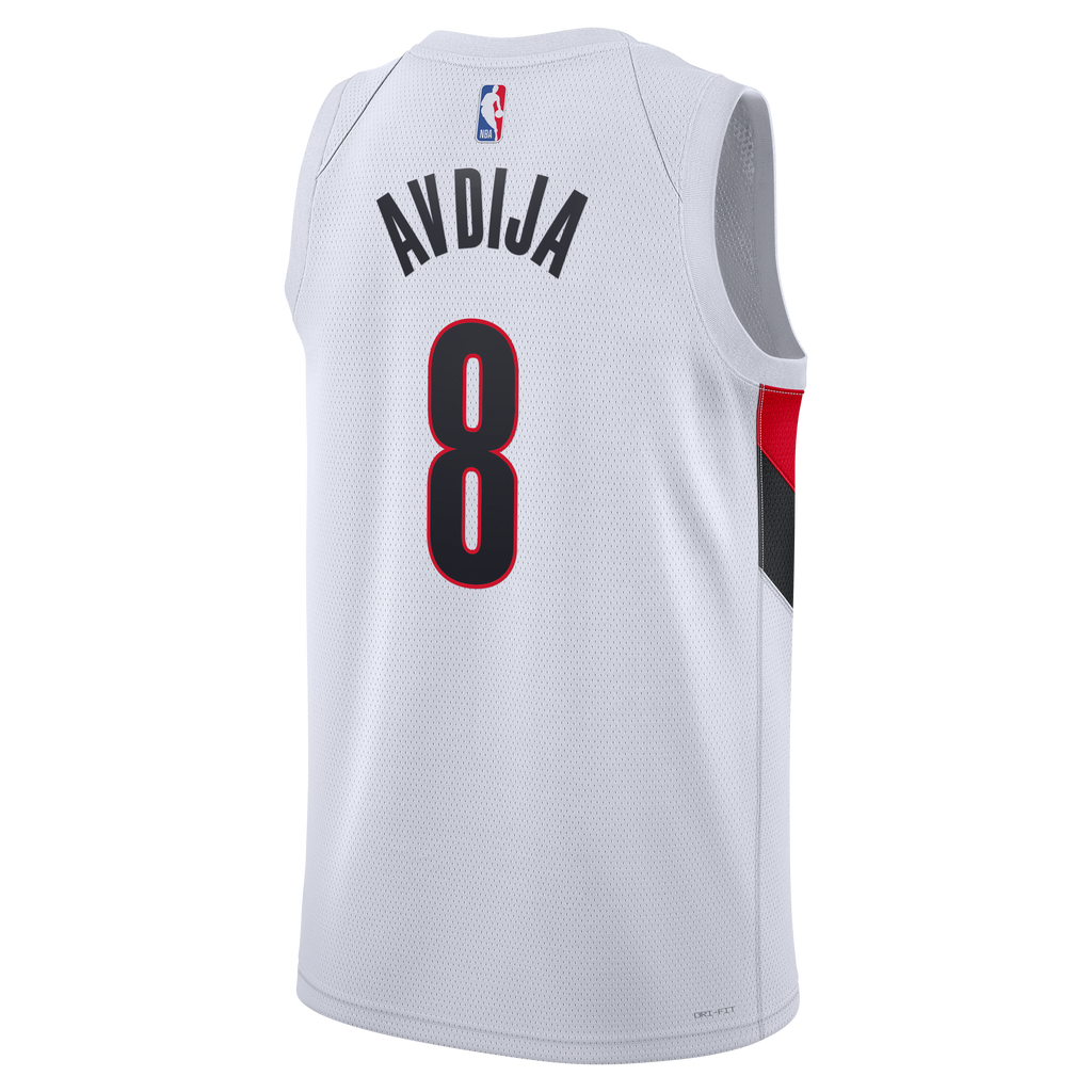 Portland Trail Blazers Nike Replica Association Edition Swingman Jersey - White - Deni Avdija - Unisex product image 4,