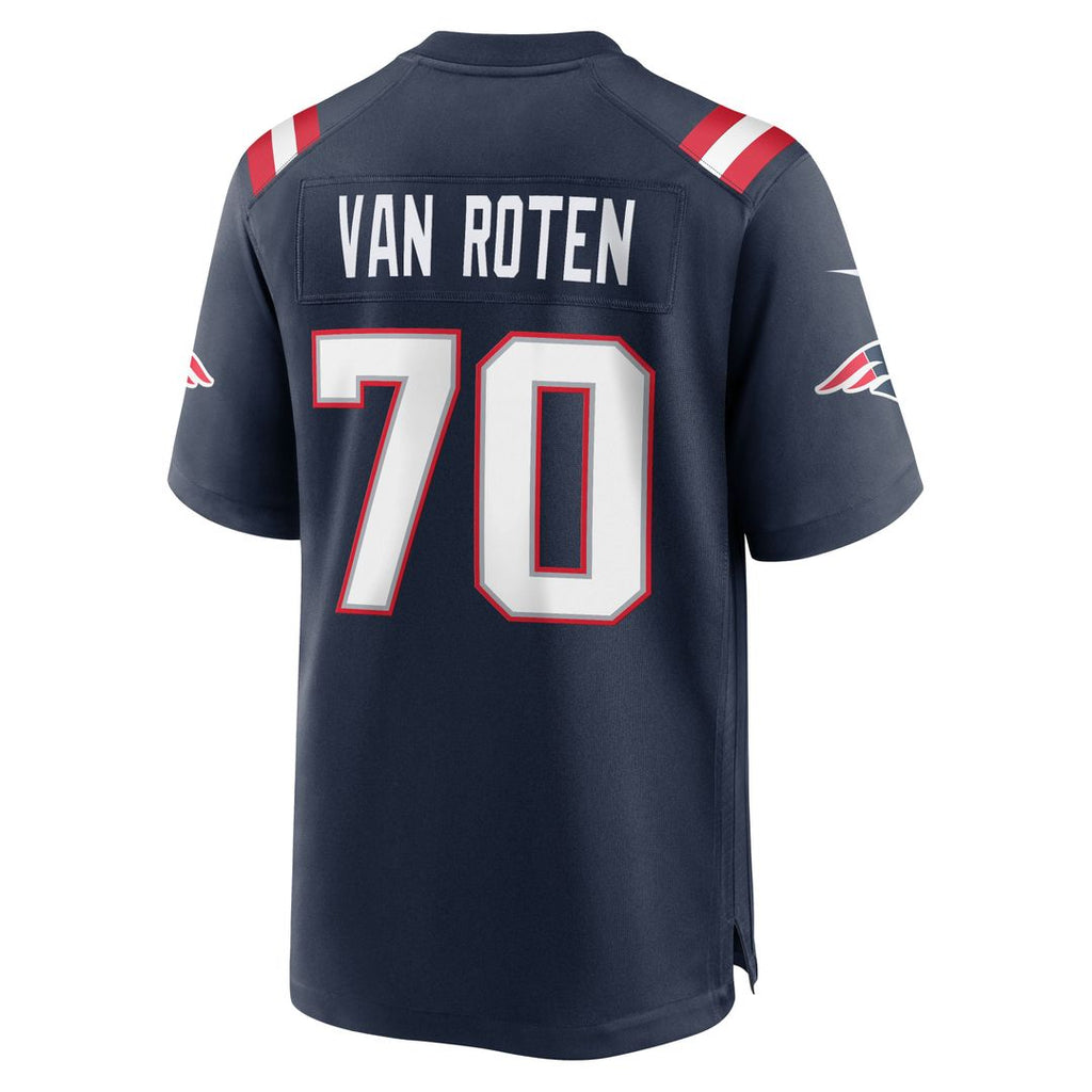 New England Patriots Greg Van Roten Nike Navy Team Game Jersey product image 5, provided for visual reference and product