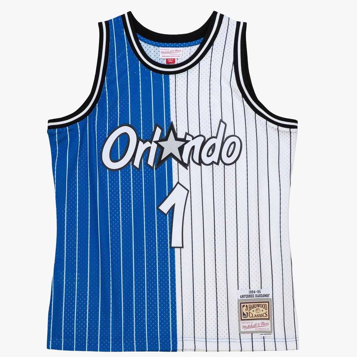 Orlando Magic Mitchell & Ness Anfernee Hardaway 1994 Split Swingman Jersey - Blue/White product image 3, provided for visual