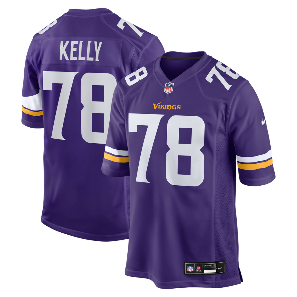 Minnesota Vikings Ryan Kelly Nike Purple Team Game Jersey product image 1, provided for visual reference and product detail