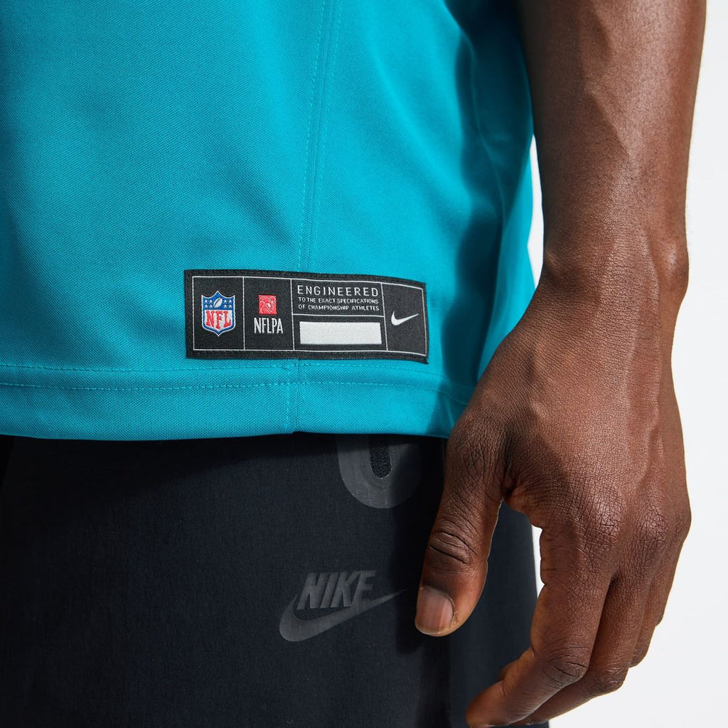 Jacksonville Jaguars Trevor Lawrence Nike Teal Team Vapor F.U.S.E. Stitched Limited Jersey product image 13, provided for