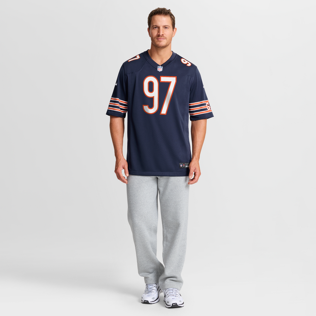 Chicago Bears James Lynch Nike Navy Team Game Jersey product image 4, provided for visual reference and product detail review
