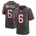 Tampa Bay Buccaneers Baker Mayfield Nike Pewter Alternate Game Player Jersey product image 1, provided for visual reference