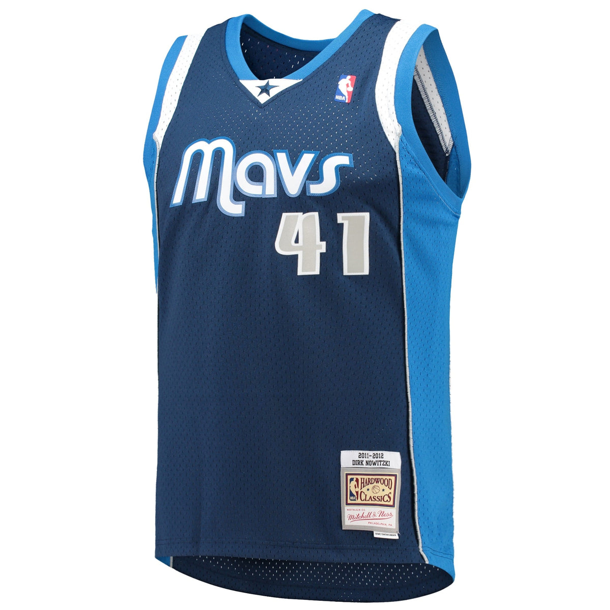 Mitchell & Ness Dirk Nowitzki Navy Dallas Mavericks 2011/12 Hardwood Classics Swingman Jersey product image 3, provided for