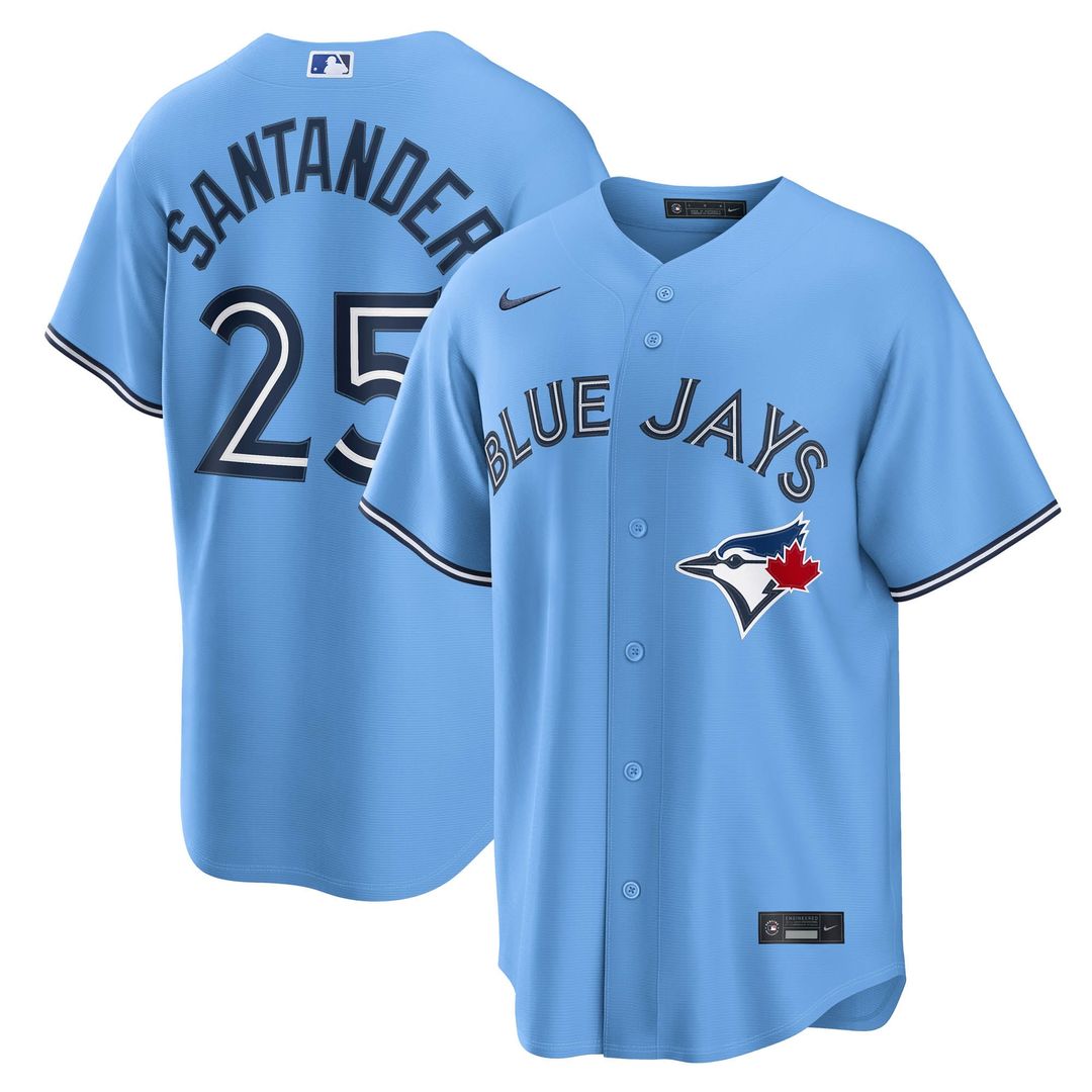 Toronto Blue Jays Anthony Santander Nike Light Blue Alternate Replica Jersey product image 4, provided for visual reference