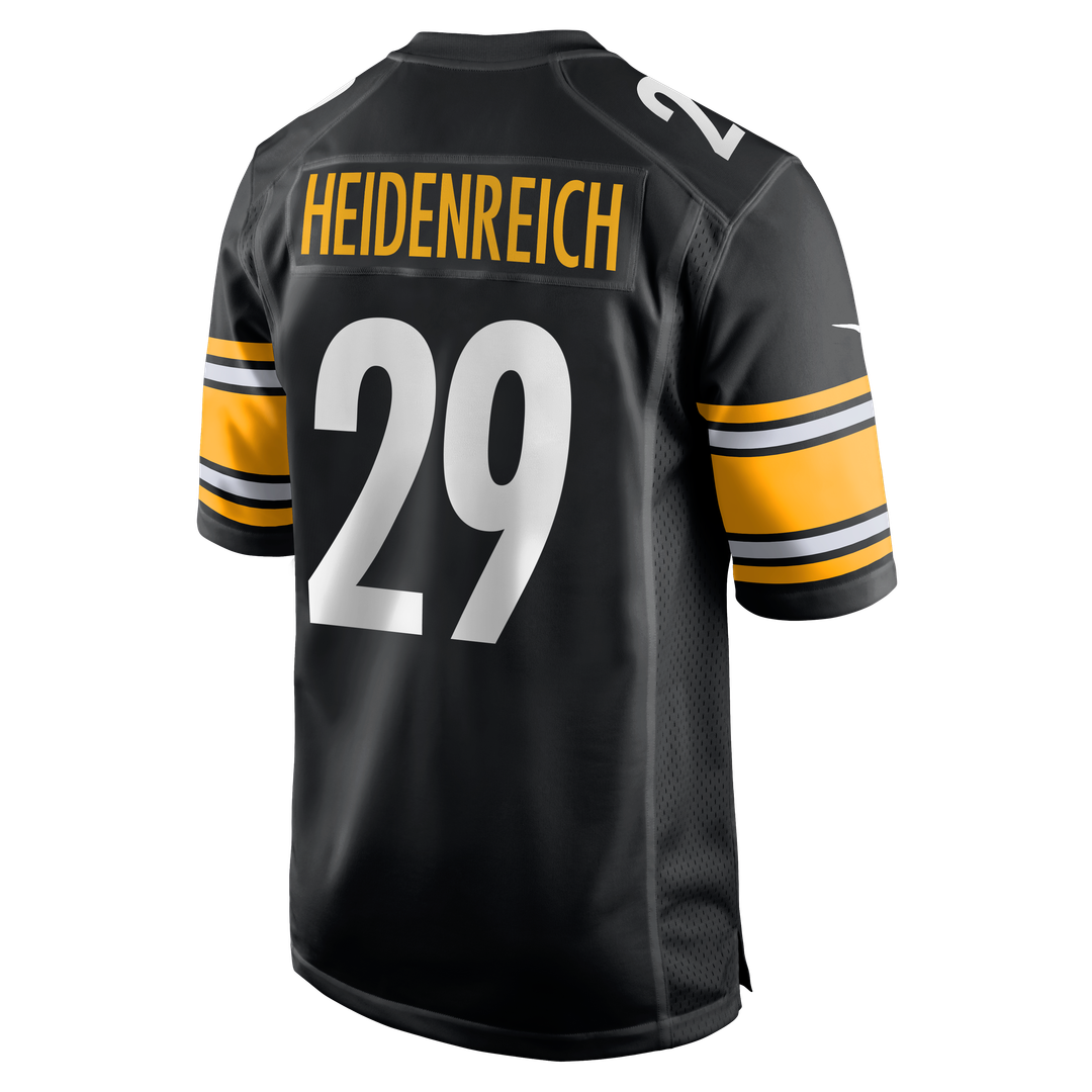 Pittsburgh Steelers Eli Heidenreich Nike Black Team Game Jersey product image 3, provided for visual reference and product