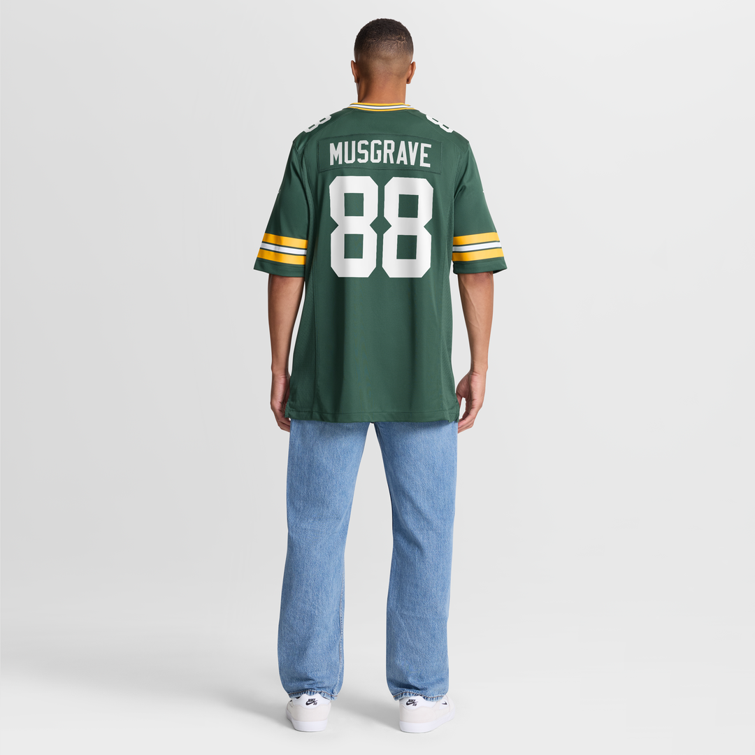 Green Bay Packers Luke Musgrave Nike Green Game Jersey product image 8, provided for visual reference and product detail