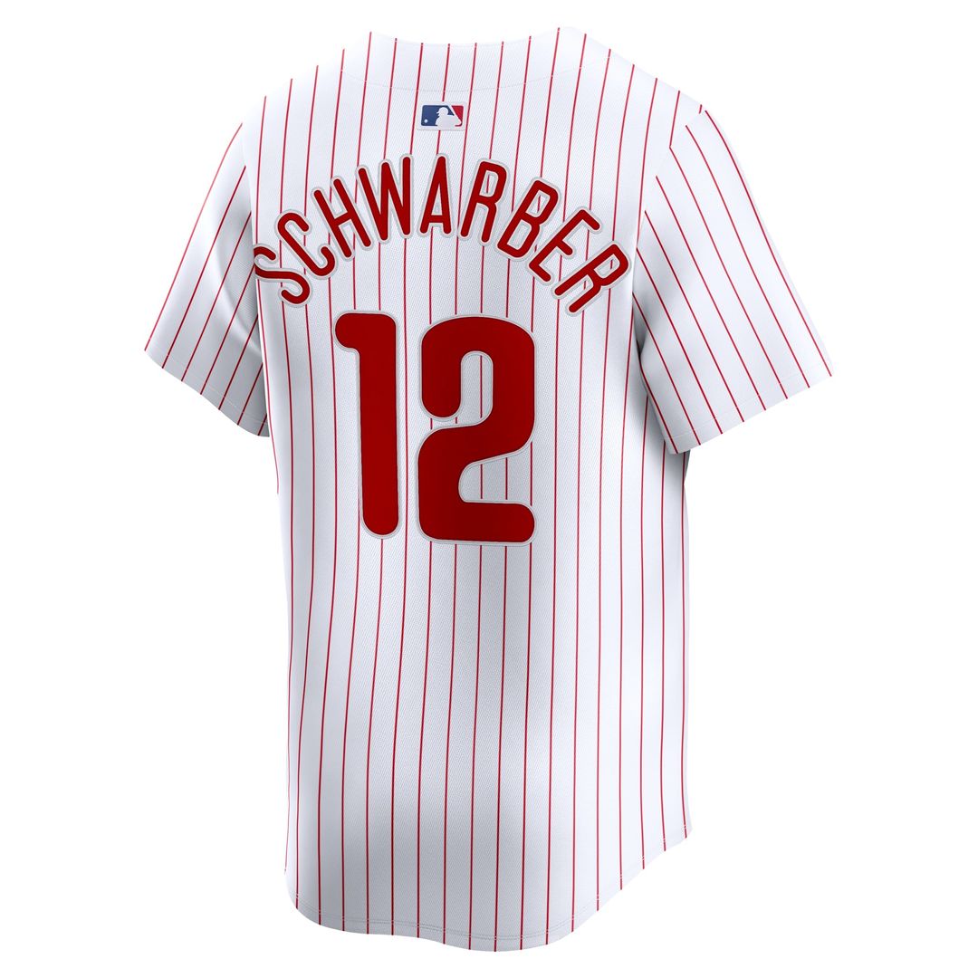 Philadelphia Phillies Kyle Schwarber Nike White Home Limited Player Jersey product image 6, provided for visual reference