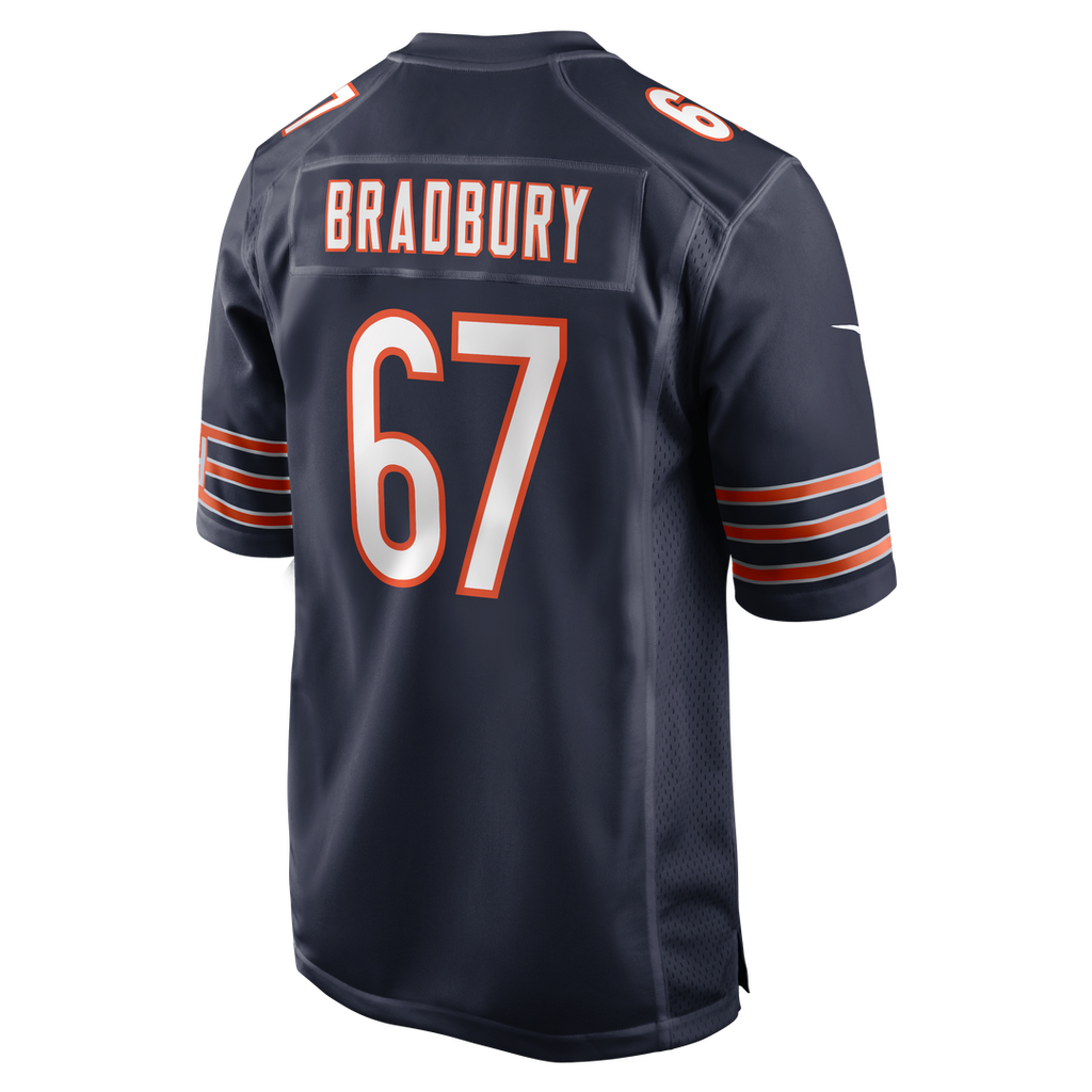 Chicago Bears Garrett Bradbury Nike Navy Team Game Jersey product image 5, provided for visual reference and product detail