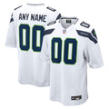 Seattle Seahawks Nike White Custom Game Jersey product image 1, provided for visual reference and product detail review