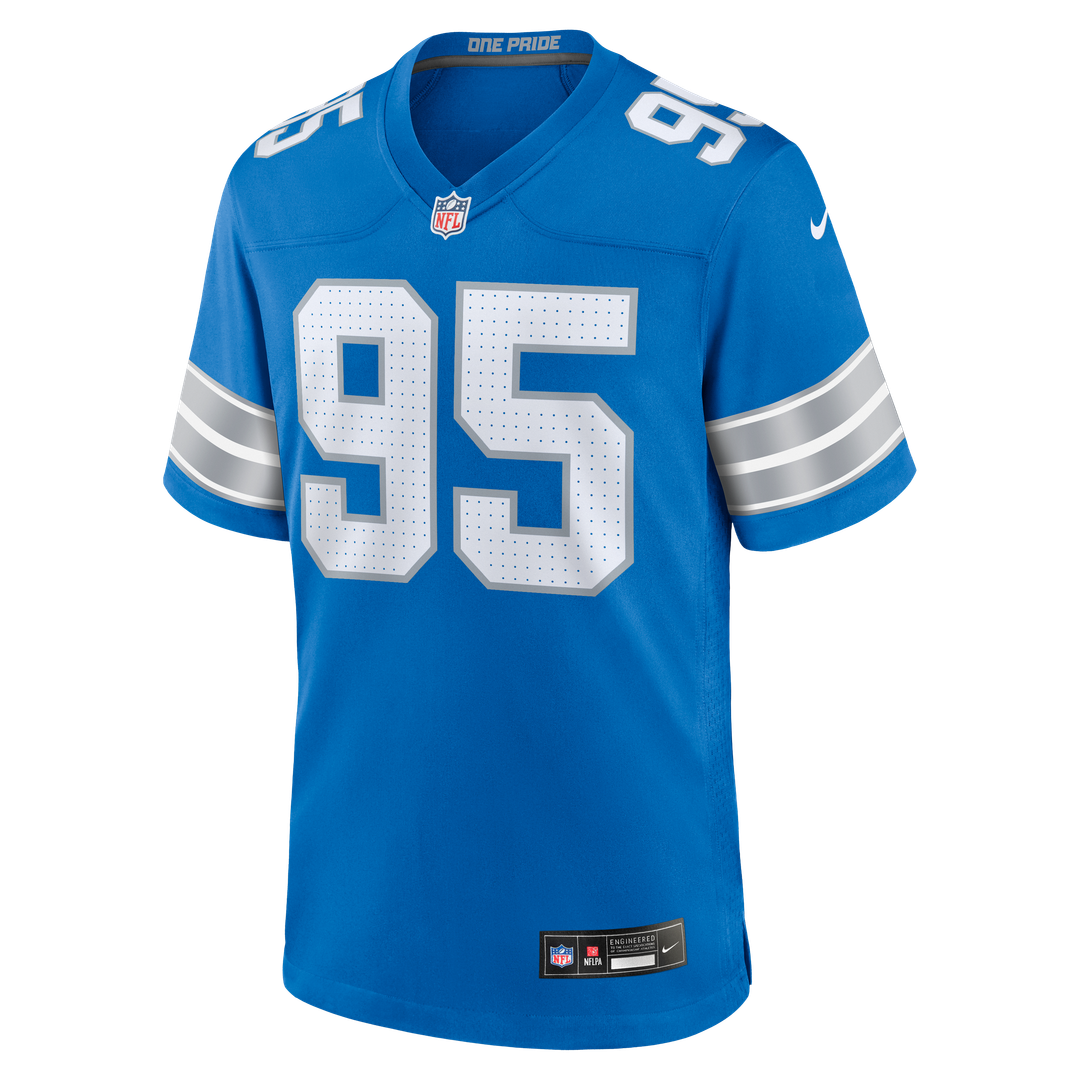 Detroit Lions Mathieu Betts Nike Blue Game Jersey product image 2, provided for visual reference and product detail review