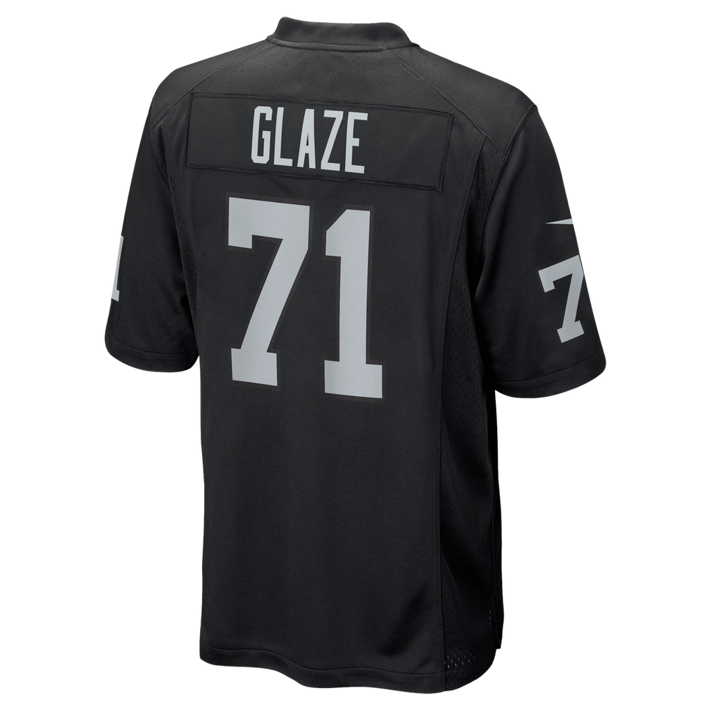 Las Vegas Raiders DJ Glaze Nike Black Team Game Jersey product image 3, provided for visual reference and product detail
