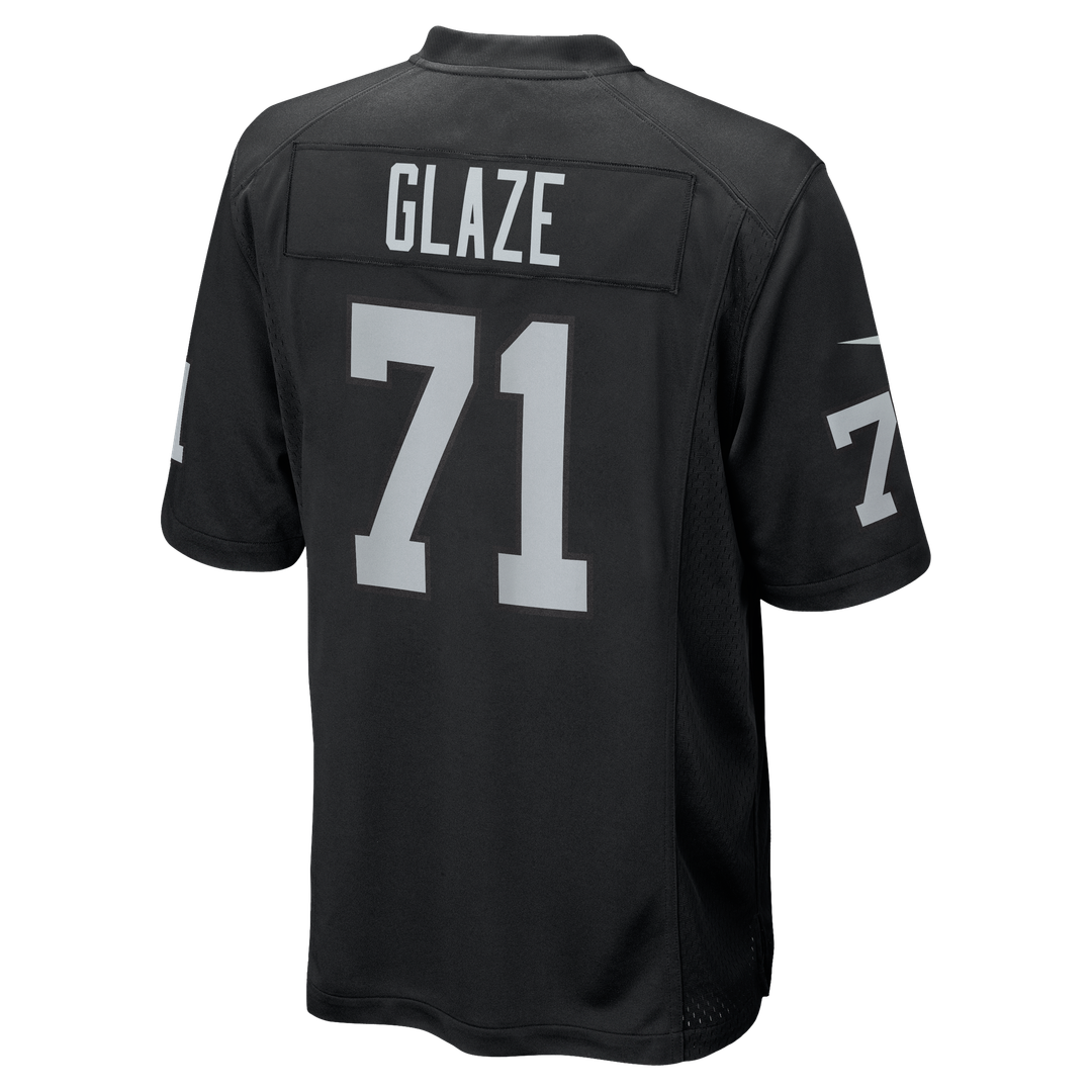 Las Vegas Raiders DJ Glaze Nike Black Team Game Jersey product image 3, provided for visual reference and product detail