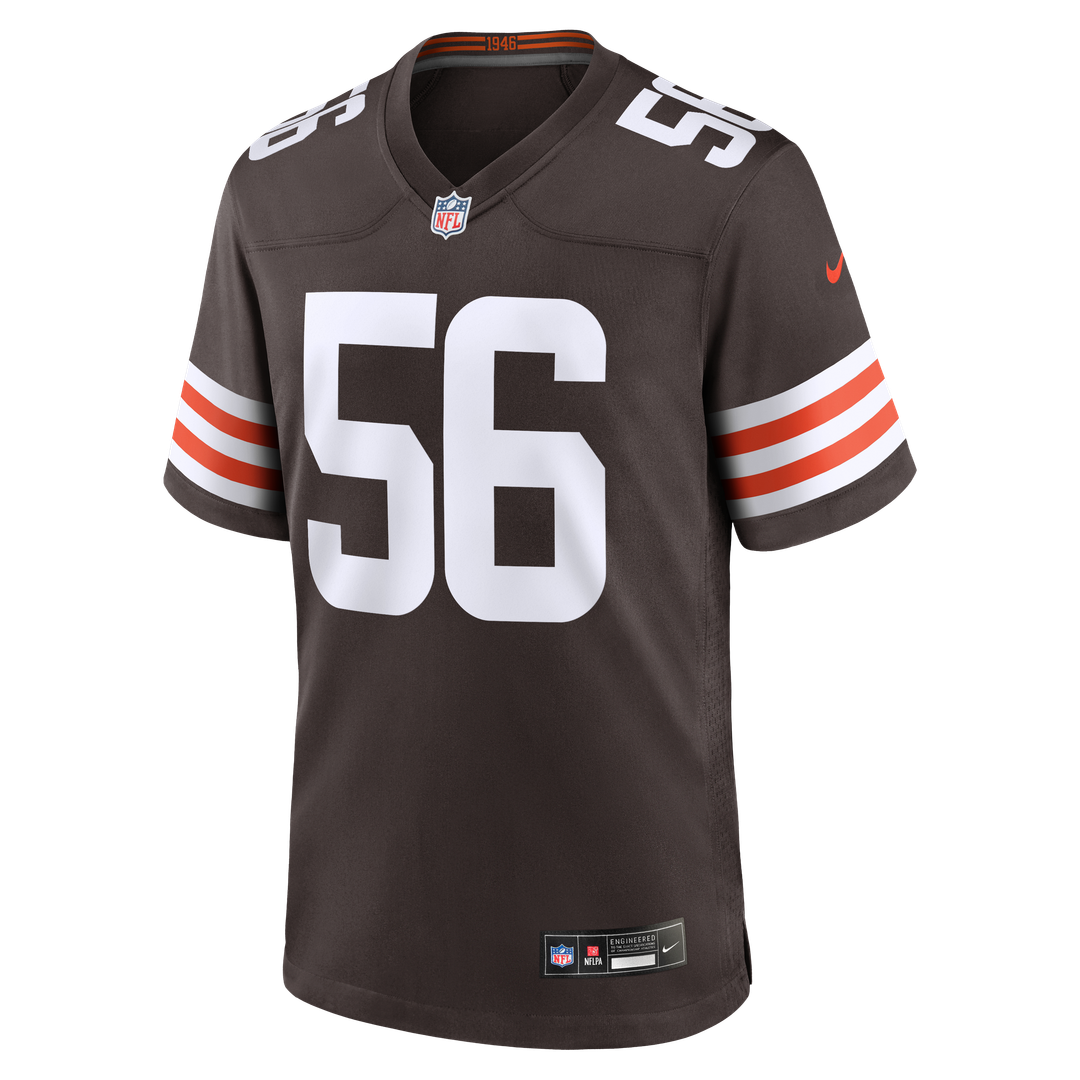 Cleveland Browns Luke Wypler Nike Brown Team Game Jersey product image 2, provided for visual reference and product detail