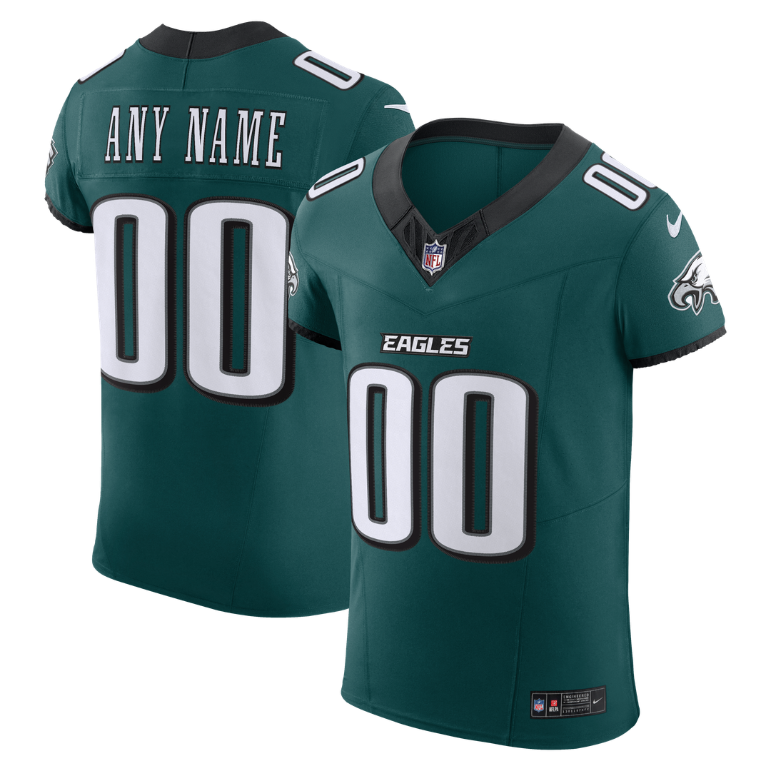 Philadelphia Eagles Nike Midnight Green Vapor F.U.S.E. Elite Custom Jersey product image 4, provided for visual reference