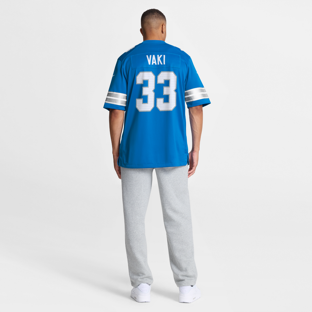 Detroit Lions Sione Vaki Nike Blue Team Game Jersey product image 8, provided for visual reference and product detail review