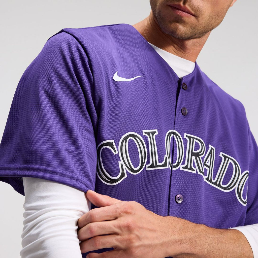 Colorado Rockies Nike Purple Alternate Replica Team Jersey product image 20, provided for visual reference and product