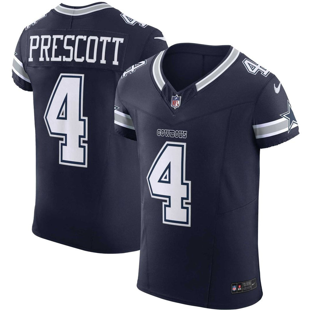 Dallas Cowboys Dak Prescott Nike Navy Team Vapor F.U.S.E. Elite Jersey product image 1, provided for visual reference and