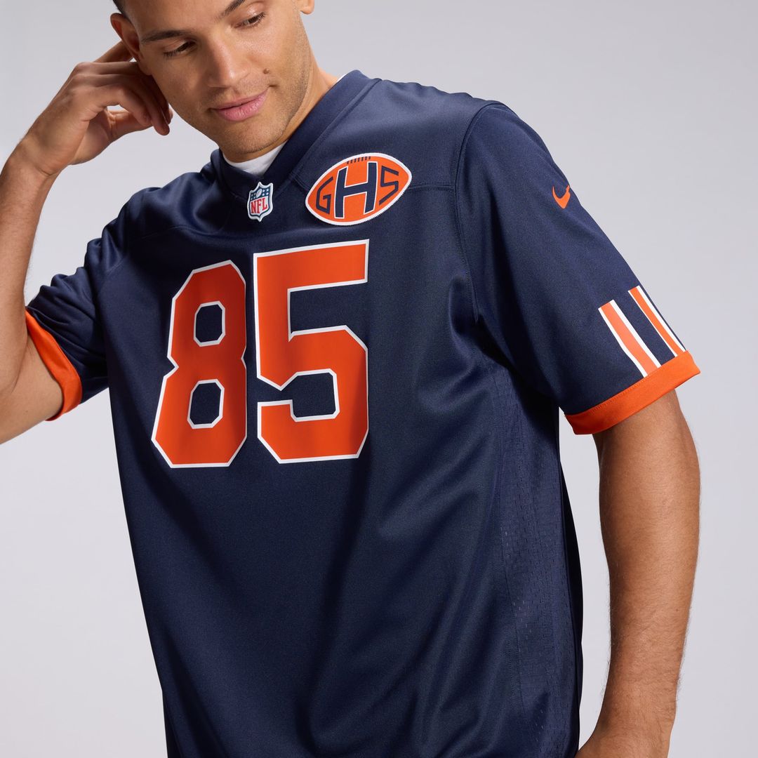 Chicago Bears Cole Kmet Nike Navy 2026 Rivalries Collection Game Jersey product image 9, provided for visual reference and