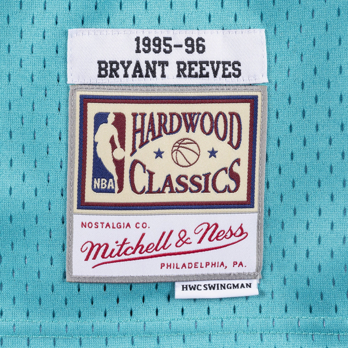Vancouver Grizzlies Mitchell & Ness Bryant Reeves 1995 Swingman Authentic Jersey - Teal product image 5, provided for visual