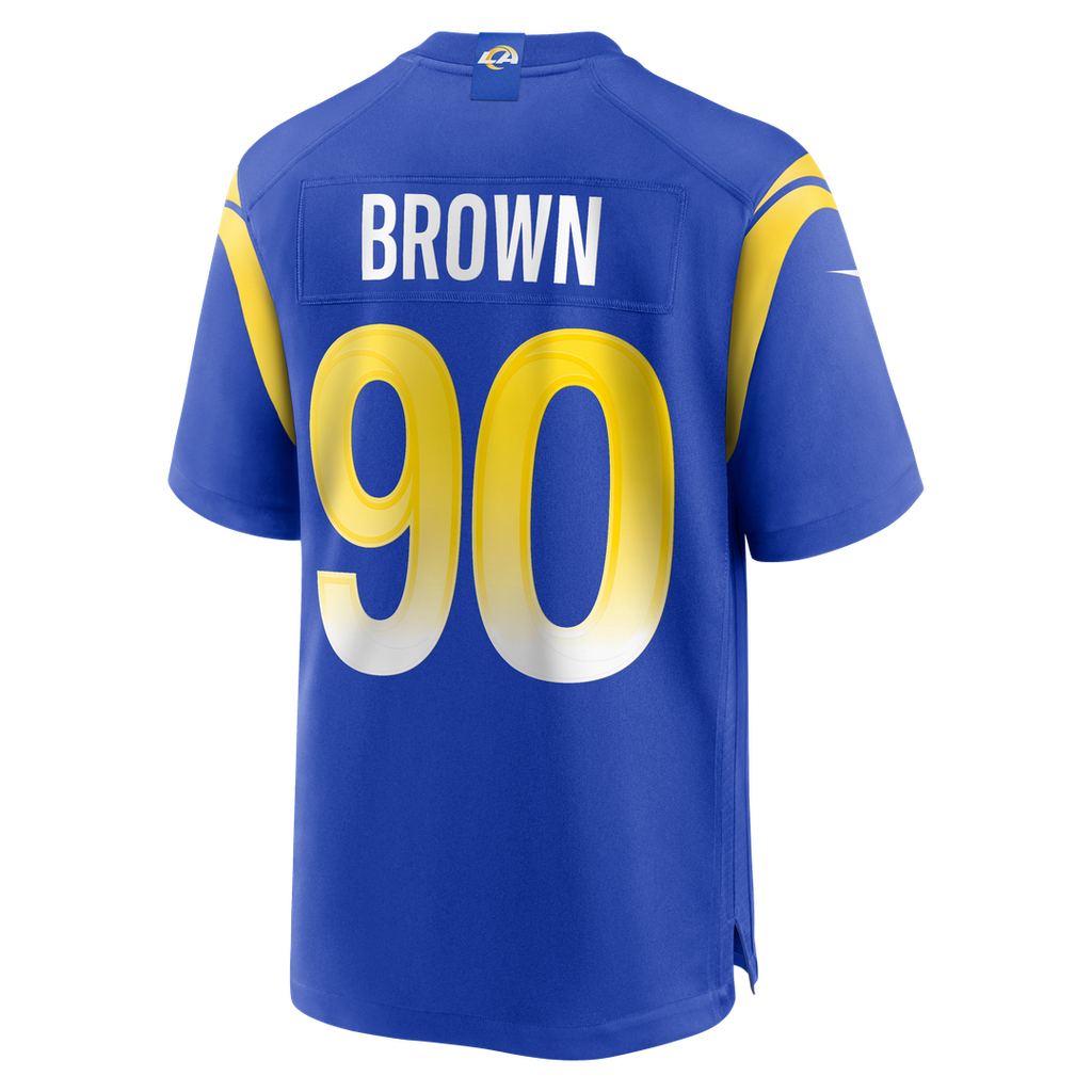Los Angeles Rams Earnest Brown IV Nike Royal Team Game Jersey product image 3, provided for visual reference and product
