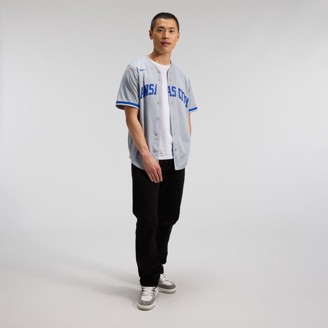 Kansas City Royals Bobby Witt Jr. Nike Gray Road Replica Jersey product image 4, provided for visual reference and product