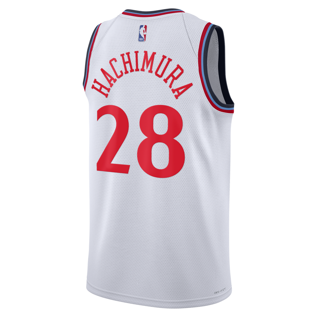 Los Angeles Clippers Nike Replica Association Edition Swingman Jersey - White - Rui Hachimura - Unisex product image 4,
