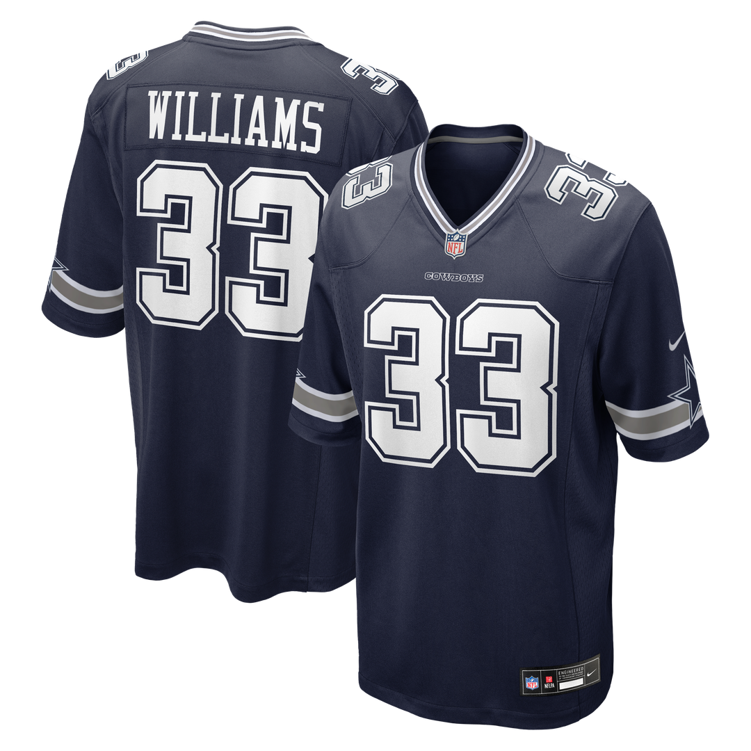 Dallas Cowboys Javonte Williams Nike Navy Team Game Jersey product image 9, provided for visual reference and product detail