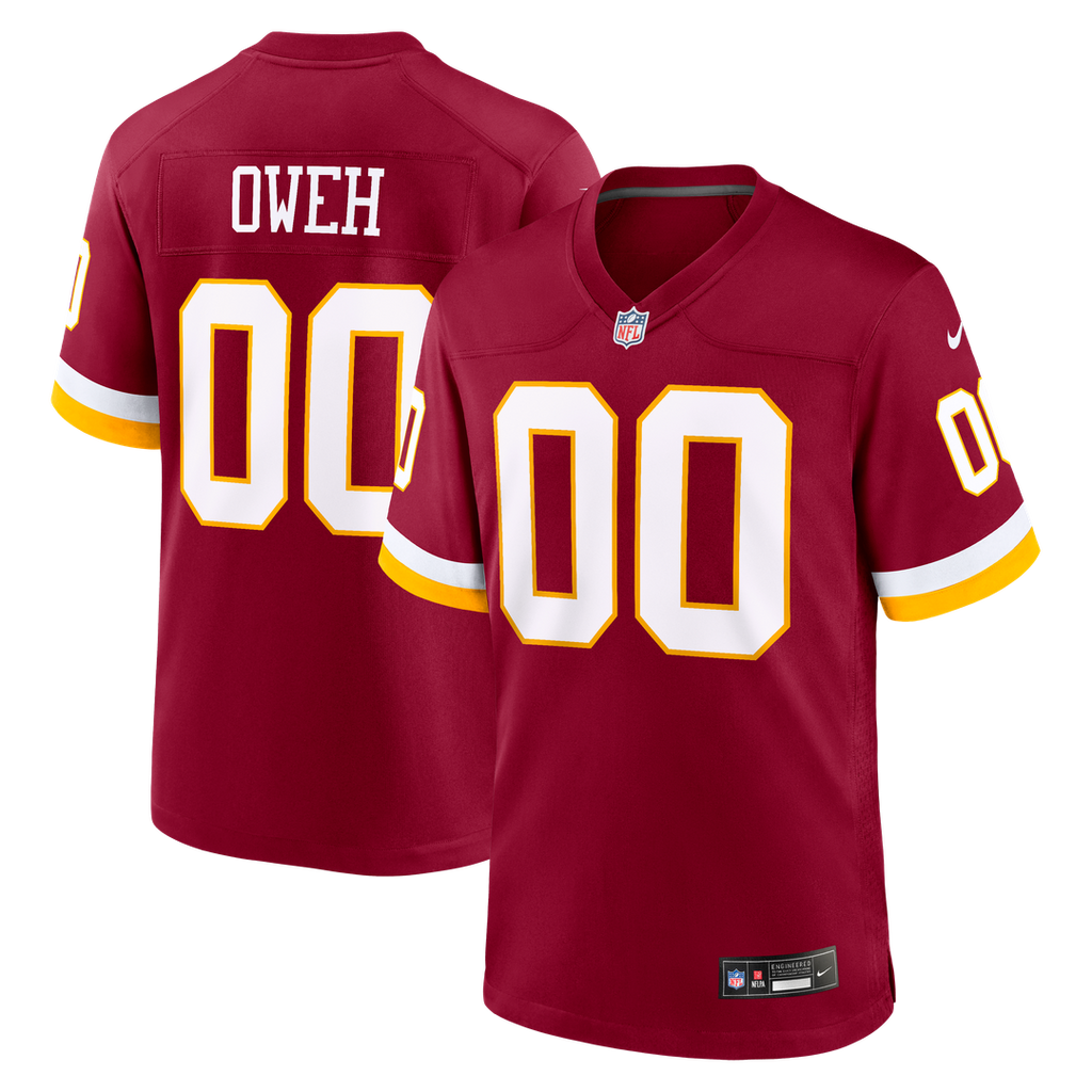Washington Commanders Odafe Oweh Nike Burgundy Game Jersey product image 4, provided for visual reference and product detail