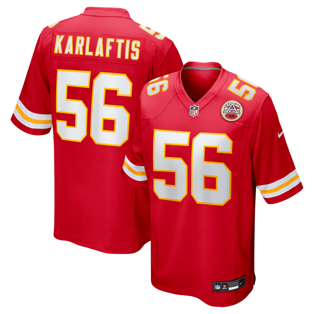 Kansas City Chiefs George Karlaftis Nike Red Player Game Jersey product image 1, provided for visual reference and product
